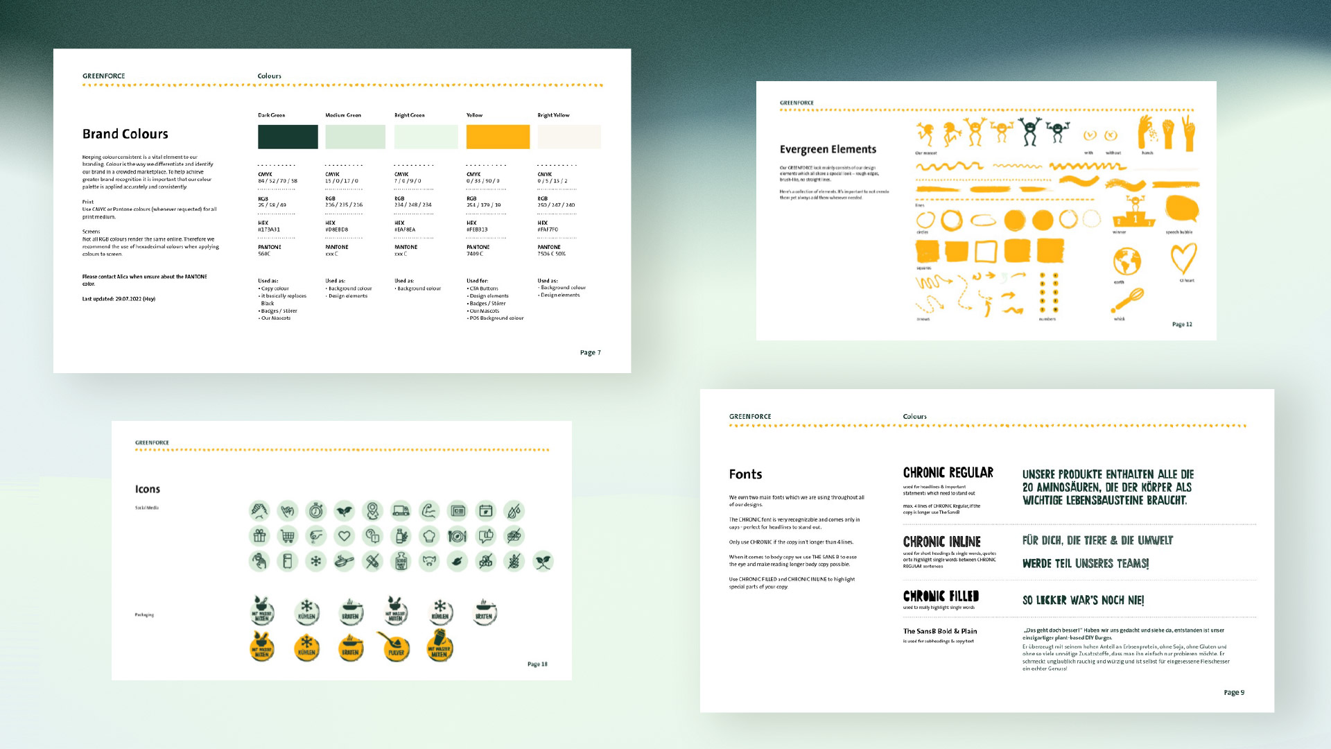 GREENFORCE Visual identity — The work: visual identity 1