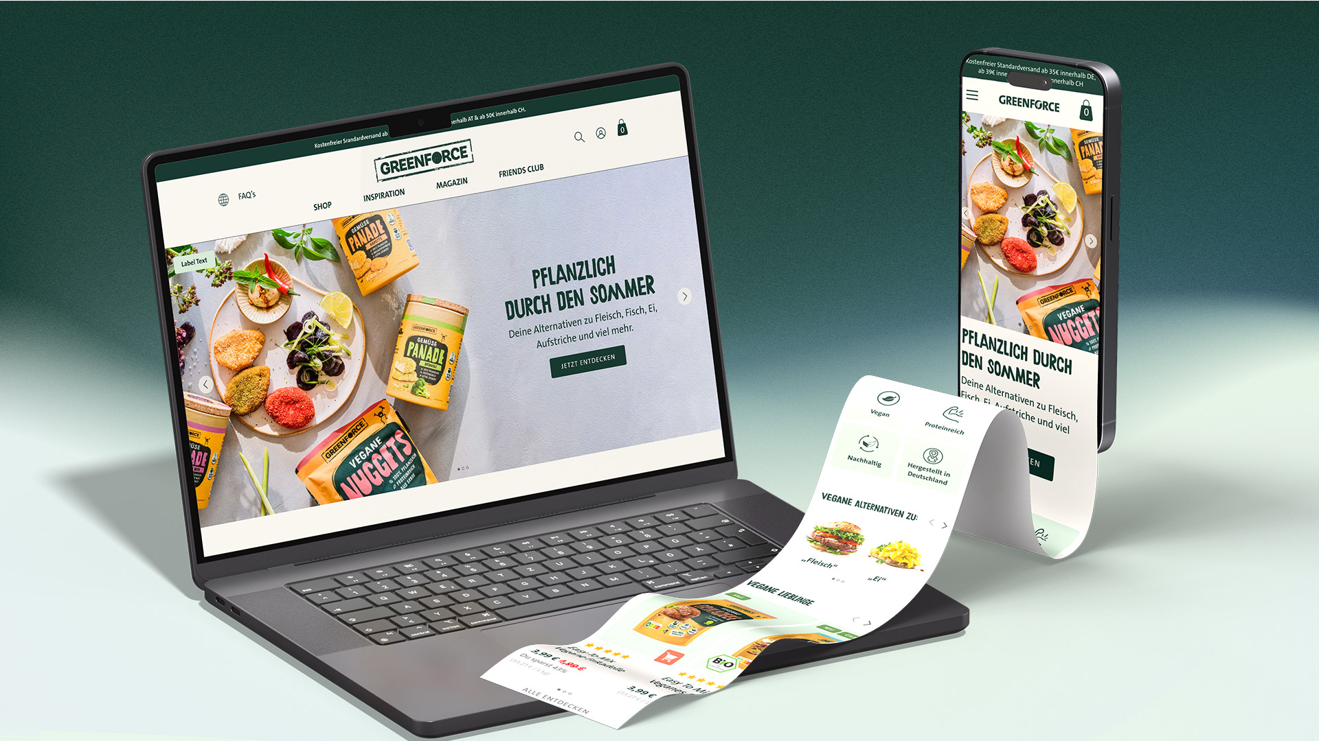 GREENFORCE Visual identity — The work: UI/UX 1