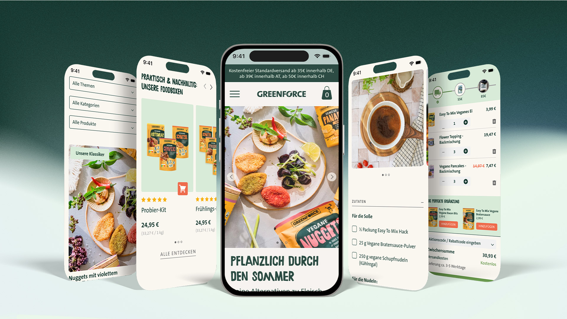 GREENFORCE Visual identity — The work: UI/UX 2