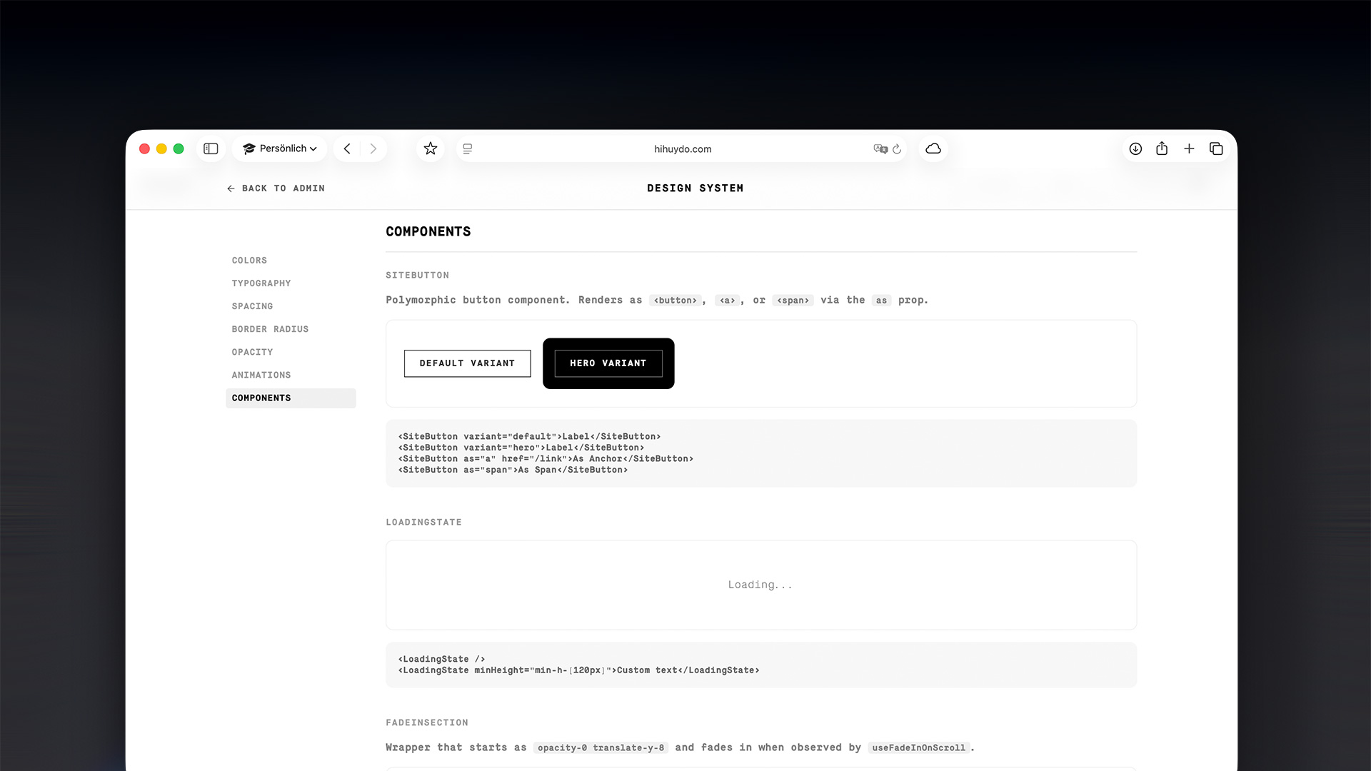 Portfolio website — The brief 5