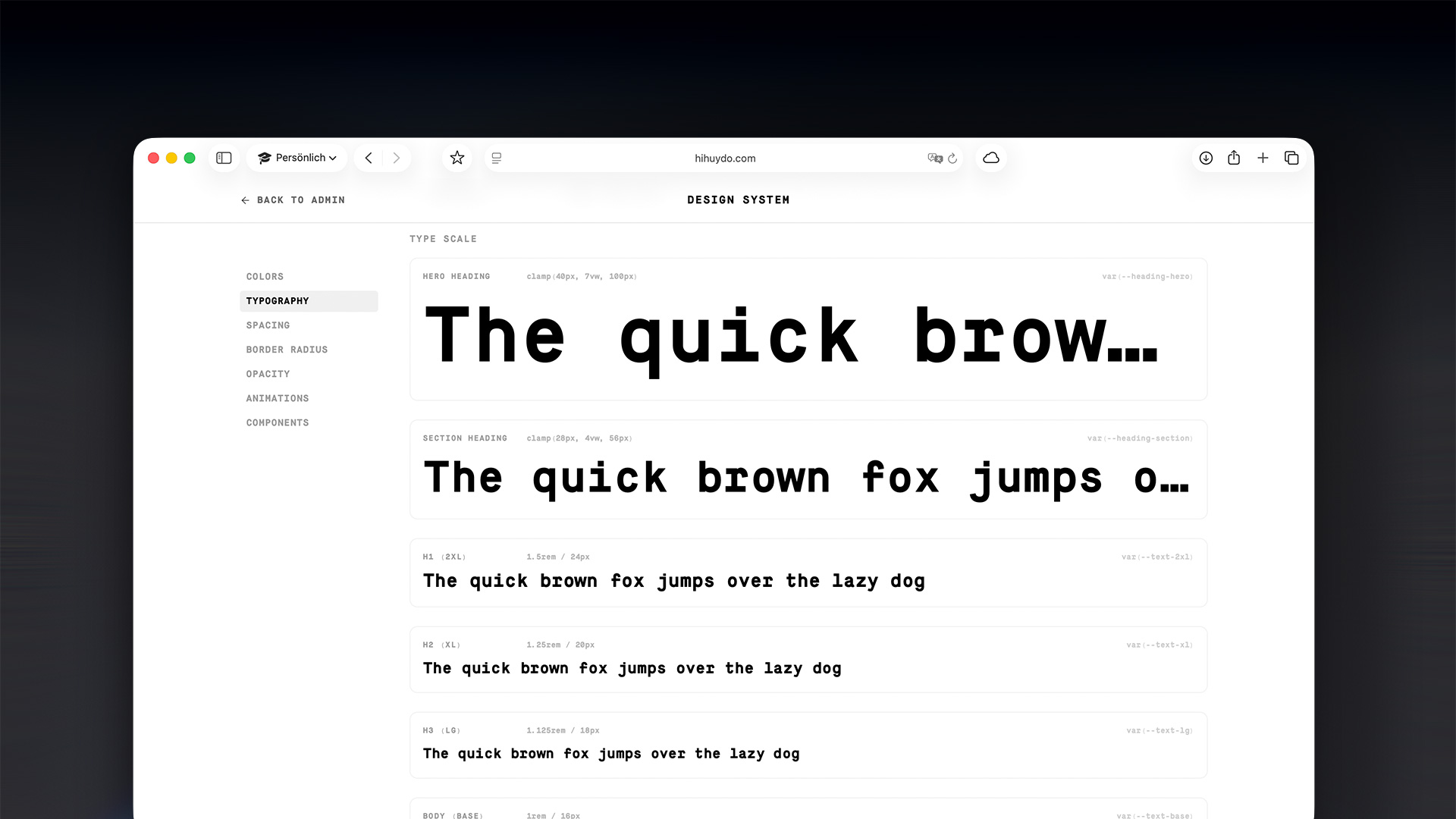 Portfolio website — The brief 2