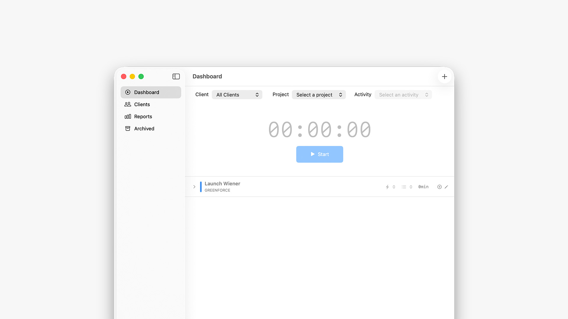 zeitfuchs – Time tracking & invoicing tool — Challenge 1