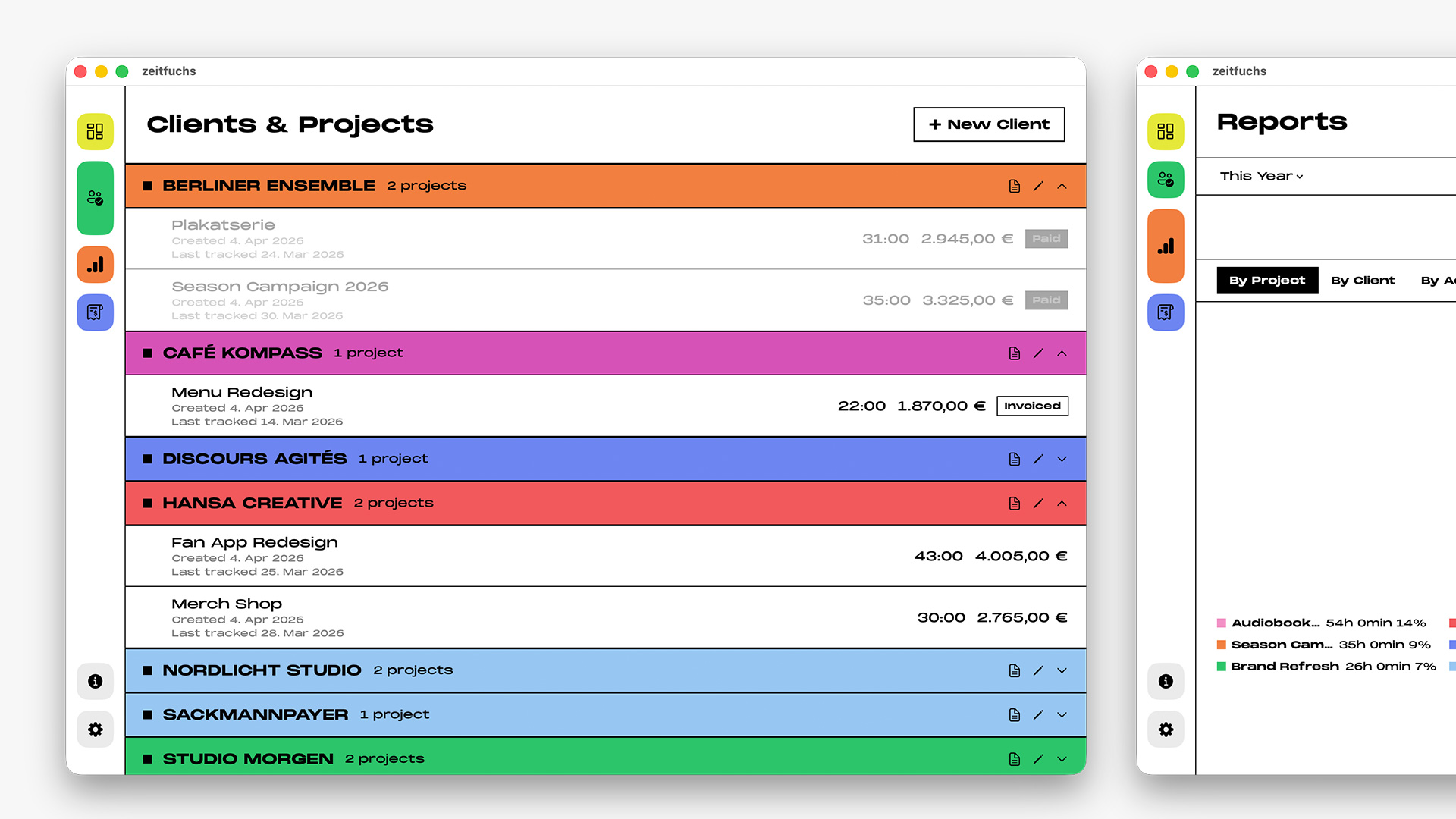 zeitfuchs – Time tracking & invoicing tool — Result 4